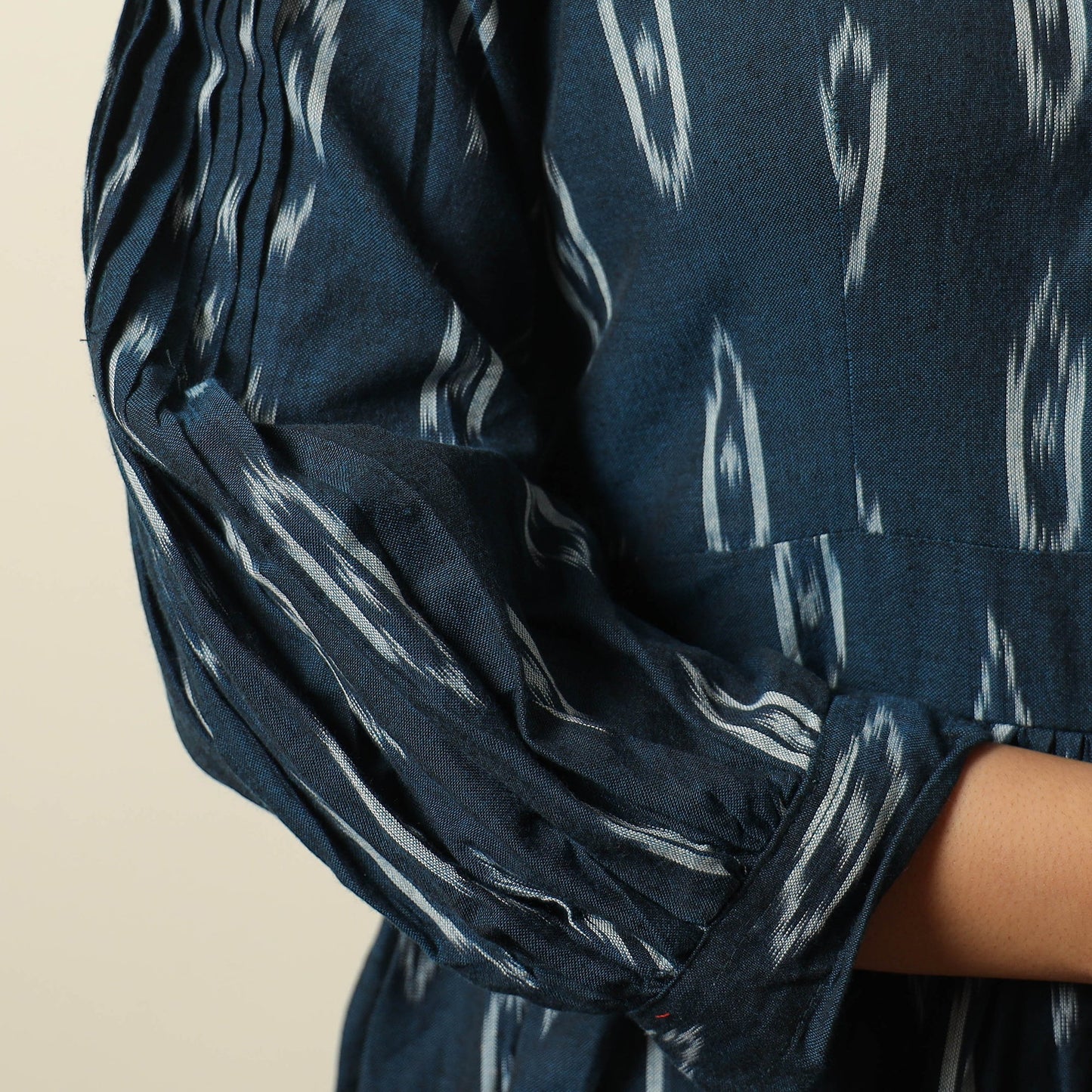  Pochampally Ikat Weave Cotton Flared Dress 10 