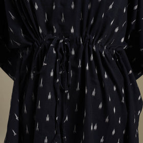 Blue - pochampally ikat weave cotton kaftan (medium) 02