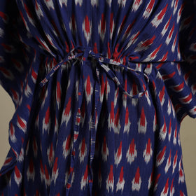 Blue Pochampally Ikat Weave Cotton Kaftan (Medium)