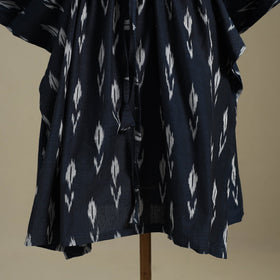 Blue Pochampally Ikat Weave Cotton Kaftan (Medium)