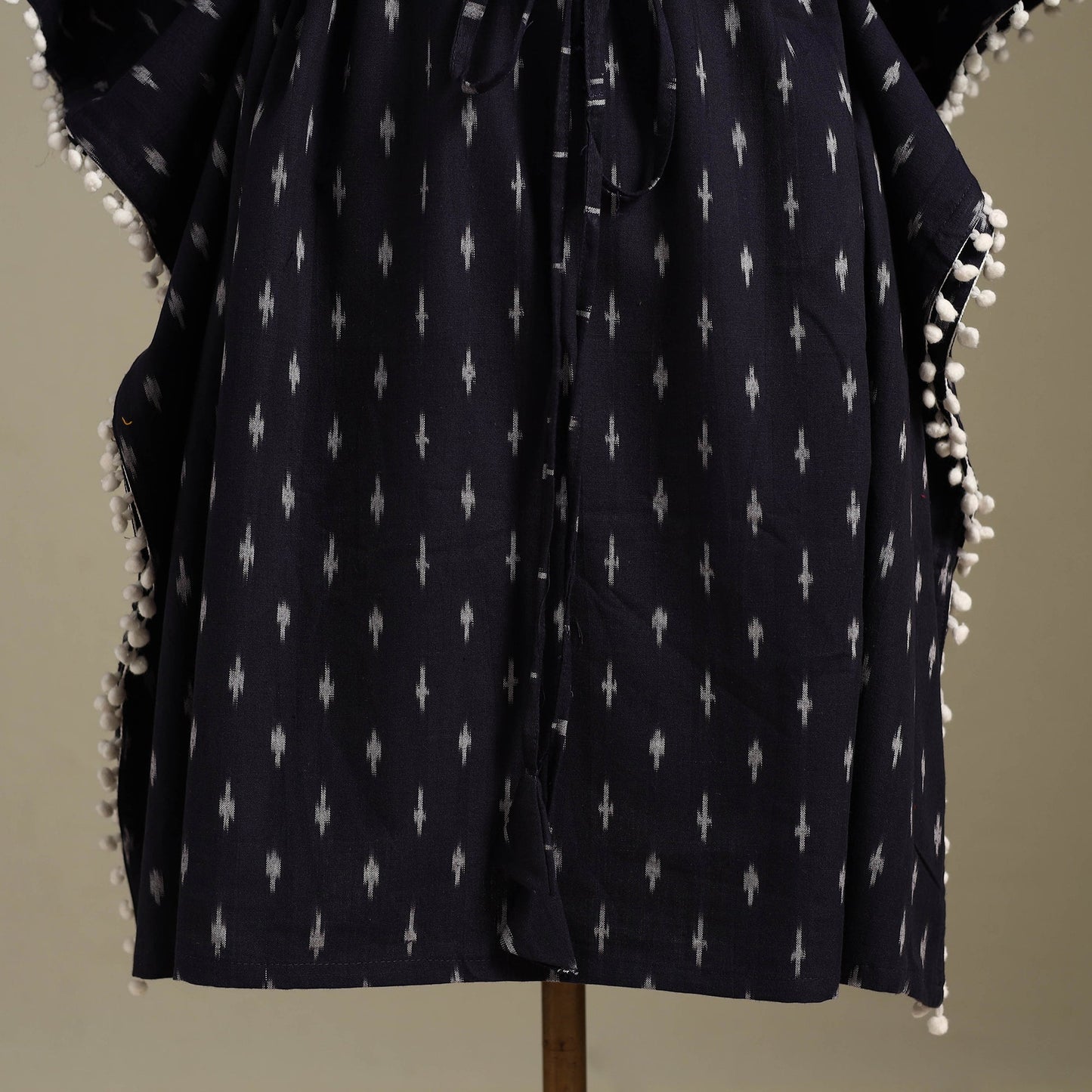 Blue - pochampally ikat weave cotton kaftan (medium) 37