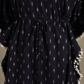 Blue - pochampally ikat weave cotton kaftan (medium) 37