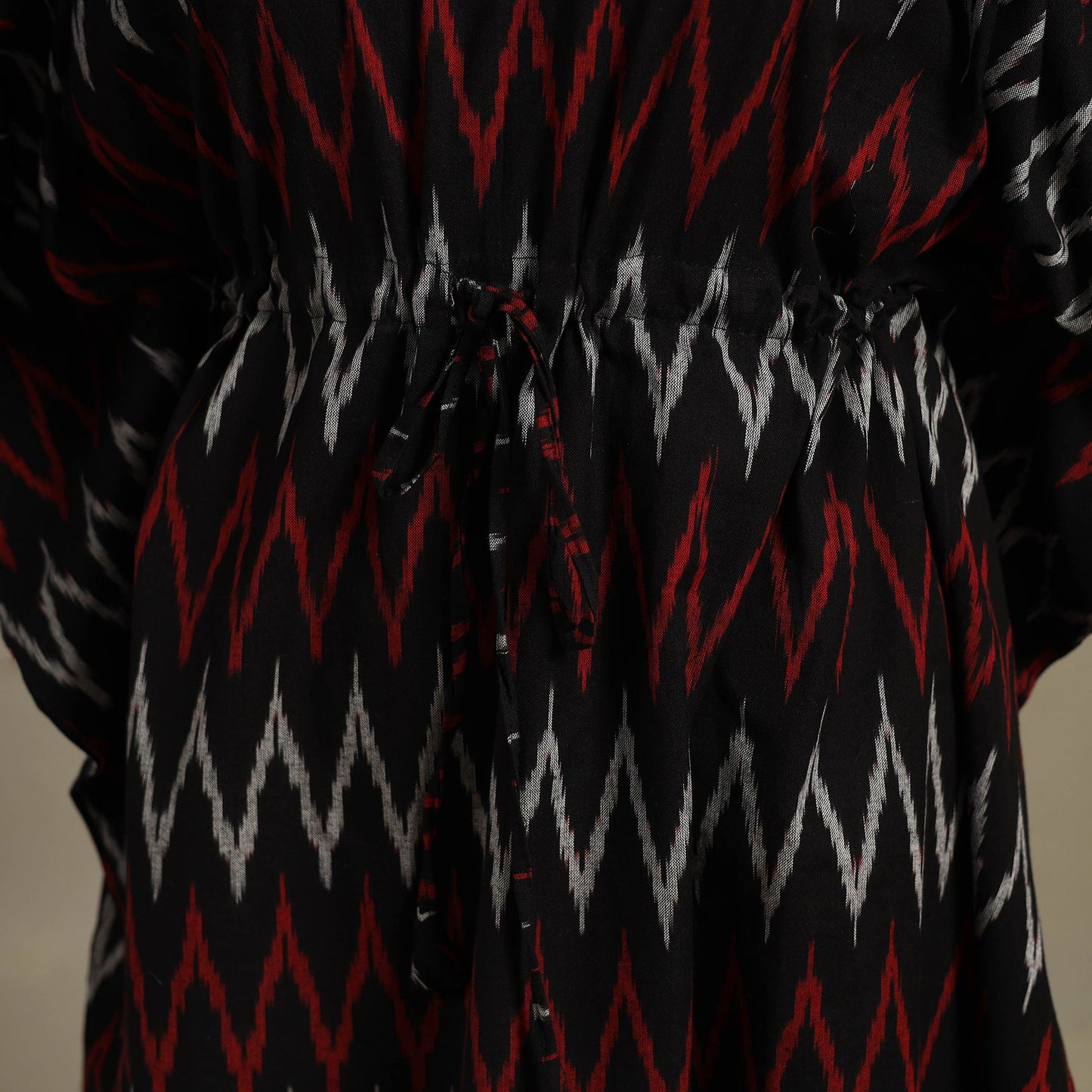 Blue Pochampally Ikat Weave Cotton Kaftan (Medium)