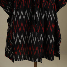 Blue Pochampally Ikat Weave Cotton Kaftan (Medium)