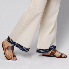  Pochampally Ikat Weave Cotton Kurta with Palazzo & Dupatta Set 