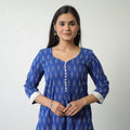   Pochampally Ikat Weave Cotton Straight Kurta 04 Online at iTokri.Com