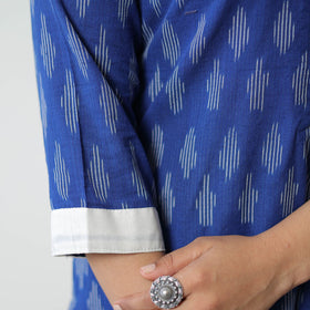   Pochampally Ikat Weave Cotton Straight Kurta 04 Online at iTokri.Com