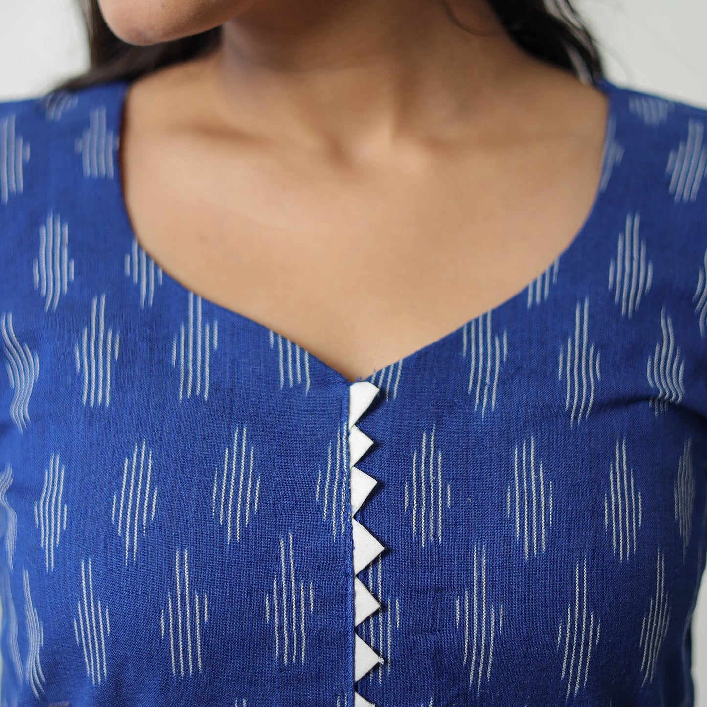   Pochampally Ikat Weave Cotton Straight Kurta 04 Online at iTokri.Com