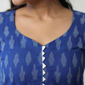   Pochampally Ikat Weave Cotton Straight Kurta 04 Online at iTokri.Com