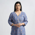 Buy Pochampally Ikat Weave Cotton Straight Kurta Online at iTokri.com