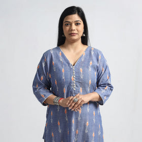 Buy Pochampally Ikat Weave Cotton Straight Kurta Online at iTokri.com