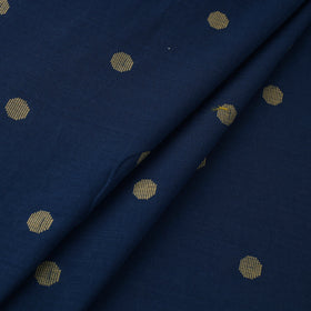 Blue Prewashed Cotton Jacquard Fabric