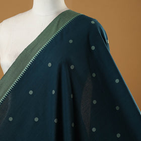 Blue - prewashed cotton jacquard fabric 03 - handcrafted