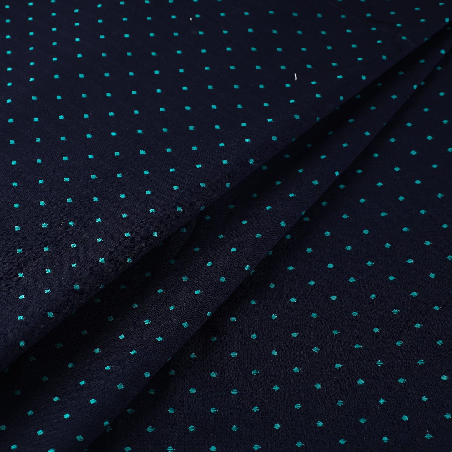 Blue Prewashed Cotton Jacquard Fabric