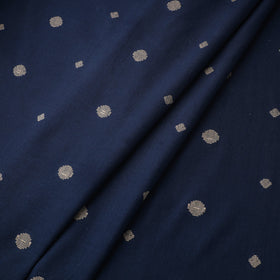 Blue Prewashed Cotton Jacquard Fabric