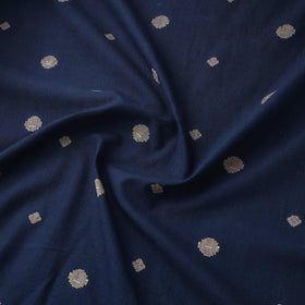 Blue Prewashed Cotton Jacquard Fabric