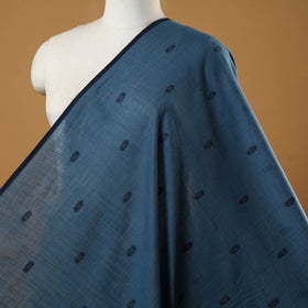 Blue - prewashed cotton jacquard fabric 08 - handcrafted