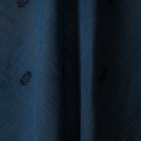 Blue - prewashed cotton jacquard fabric 08 - handcrafted