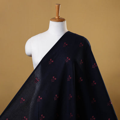 Blue Prewashed Cotton Jacquard Fabric