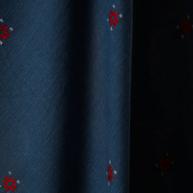 Blue - prewashed cotton jacquard fabric 09 - handcrafted