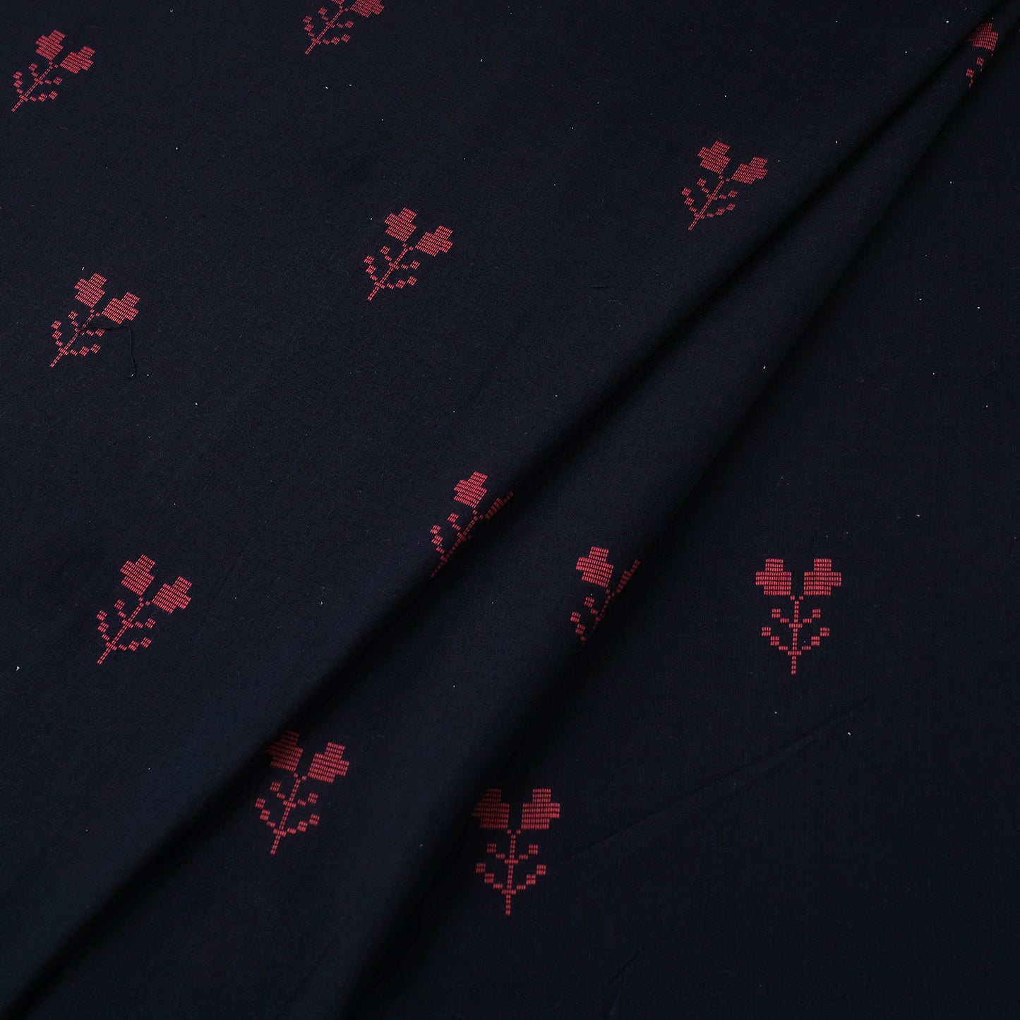 Blue Prewashed Cotton Jacquard Fabric