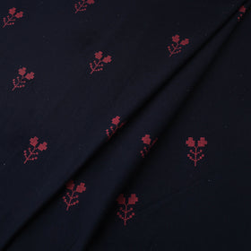 Blue Prewashed Cotton Jacquard Fabric