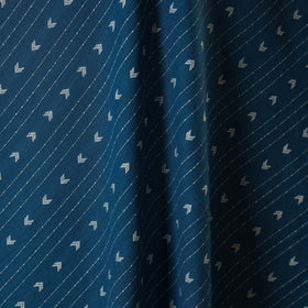 Blue - prewashed cotton jacquard fabric 10 - handcrafted