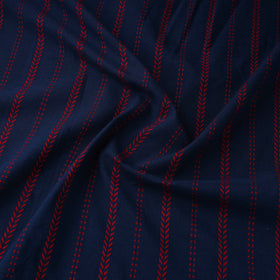 Blue Prewashed Cotton Jacquard Fabric