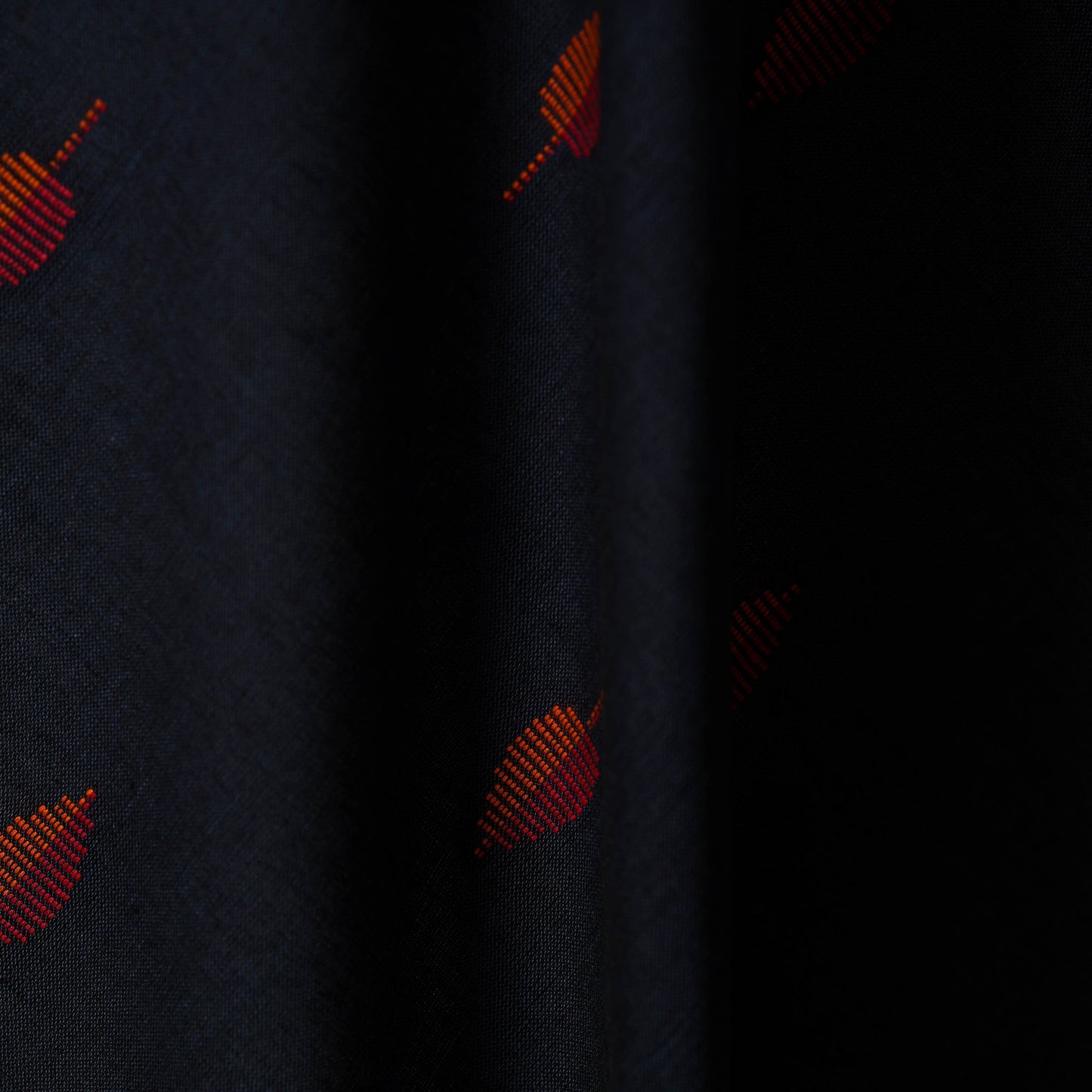 Blue - prewashed cotton jacquard fabric 15 - handcrafted