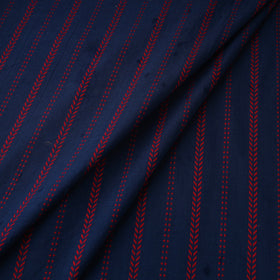 Blue Prewashed Cotton Jacquard Fabric