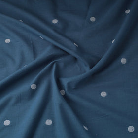 Blue - prewashed cotton jacquard fabric 17 - handcrafted