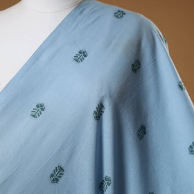 Blue - prewashed cotton jacquard fabric 19 - handcrafted