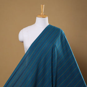 Blue Prewashed Cotton Jacquard Fabric