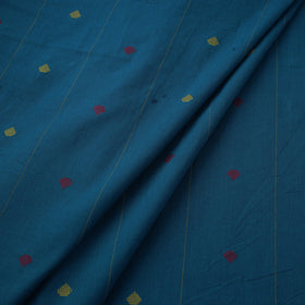 Blue - prewashed cotton jacquard fabric 21 - handcrafted