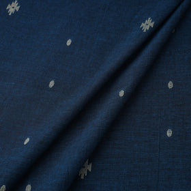 Blue Prewashed Cotton Jacquard Fabric