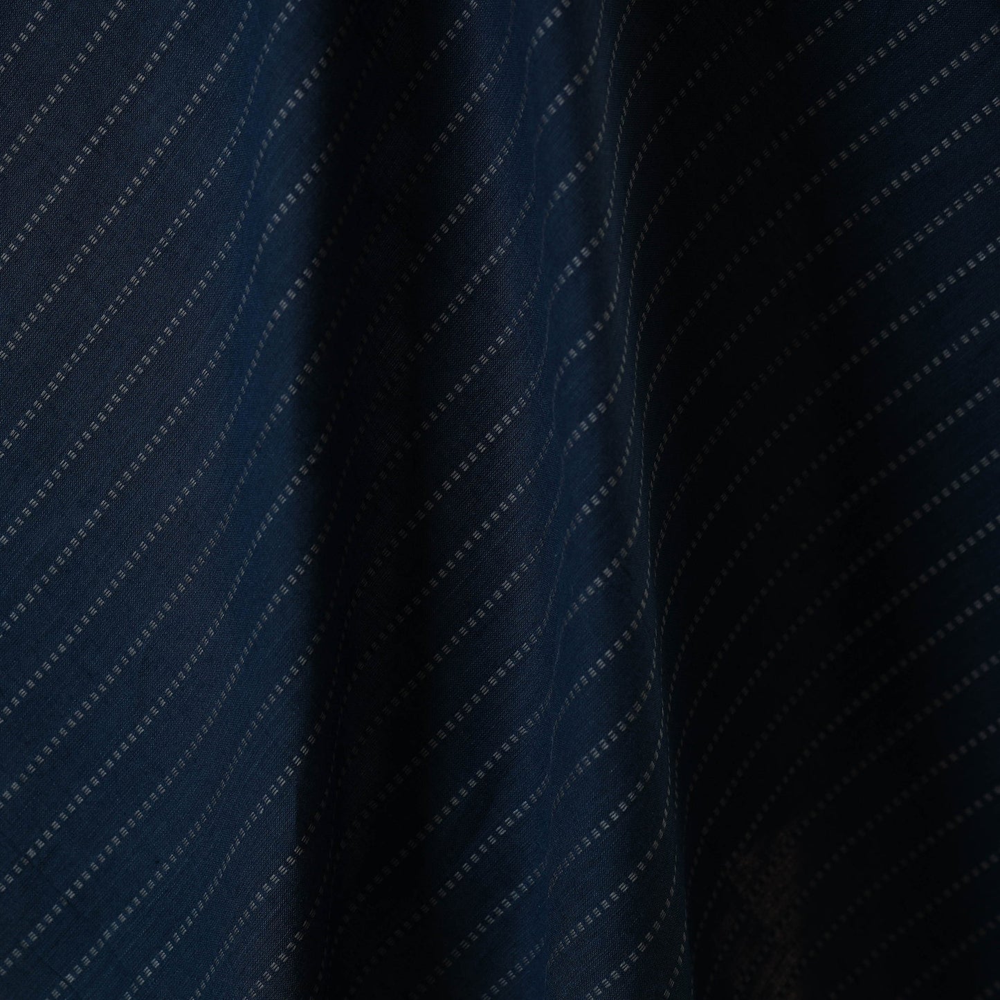 Blue - prewashed cotton jacquard fabric 23 - handcrafted