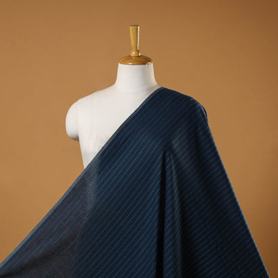 Blue - prewashed cotton jacquard fabric 23 - handcrafted