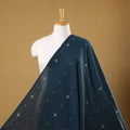 Blue Prewashed Cotton Jacquard Fabric