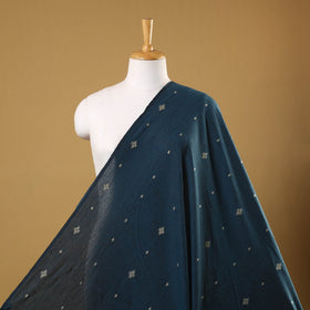 Blue Prewashed Cotton Jacquard Fabric