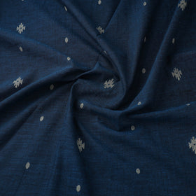 Blue Prewashed Cotton Jacquard Fabric