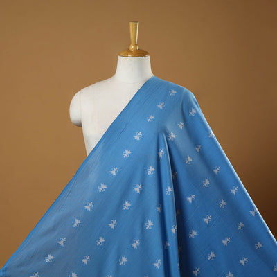 Blue - prewashed cotton jacquard fabric 24 - handcrafted