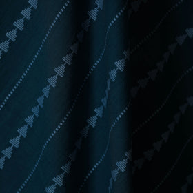 Blue - prewashed cotton jacquard fabric 26 - handcrafted