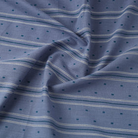 Buy Blue Prewashed Cotton Jacquard Fabric