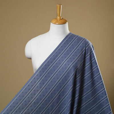 Buy Blue Prewashed Cotton Jacquard Fabric
