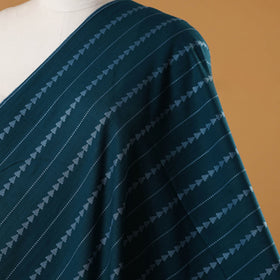 Blue - prewashed cotton jacquard fabric 26 - handcrafted