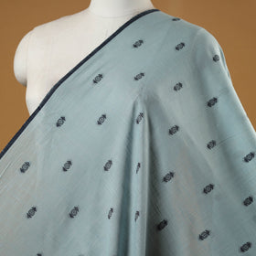 Blue - prewashed cotton jacquard fabric 27 - handcrafted