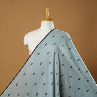 Blue - prewashed cotton jacquard fabric 27 - handcrafted