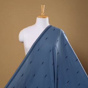 Blue Prewashed Cotton Jacquard Fabric