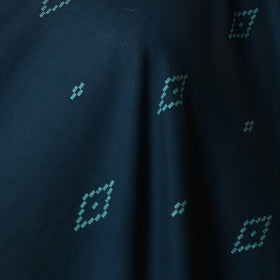 Blue - prewashed cotton jacquard fabric 40 - handcrafted