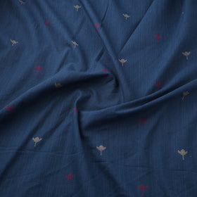 Blue Prewashed Cotton Jacquard Fabric